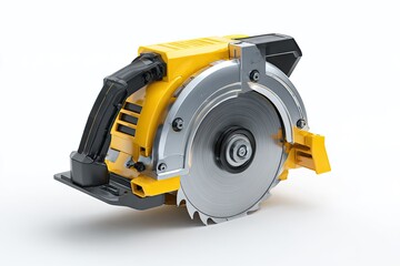 Yellow and black electric circular saw