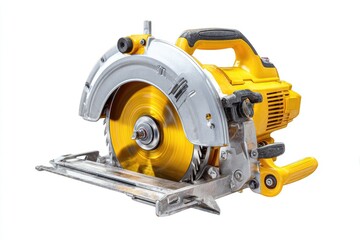 Yellow and silver circular saw