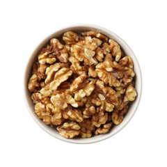Overhead View of a Bowl Full of Healthy Walnuts, Emphasizing Natural Nutrition and Culinary