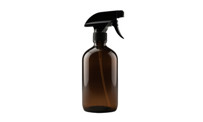 Amber Glass Spray Bottle with Black Trigger Sprayer