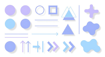 Pastel Geometric Shapes: Modern Design Elements
