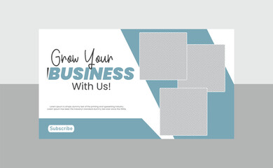 business YouTube banner cover design templates 