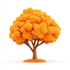 Autumn tree illustration abstract creative.