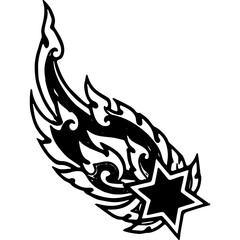 tribal tattoo design, ดาวตกแบบลายกนก ,Thai design
