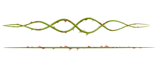 This digital art features a stylized thorn branch that combines a sense of natural flow with a dangerous edge. Ideal for modern concepts.