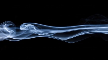 Fototapeta premium Ethereal smoke swirling in dark studio background