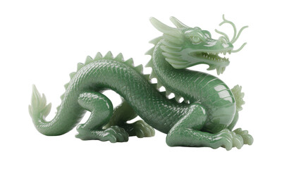 Green Jade Dragon Sculpture