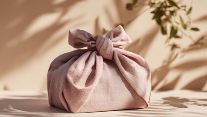 Light Pink Fabric Gift Wrap