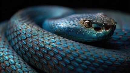 Fototapeta premium close up of a green snake