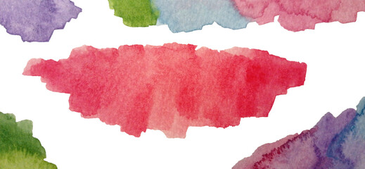 Watercolor red abstract splash