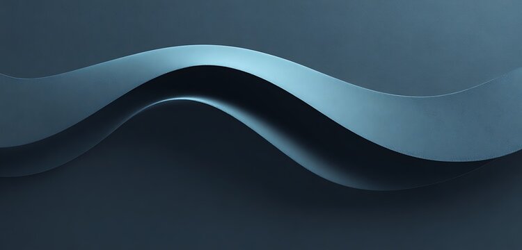 Curved abstract lines forming seamless geometric loop on matte dark background - Powered by Adobe