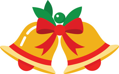 Christmas Bell vector design, Christmas decoration elements on white background