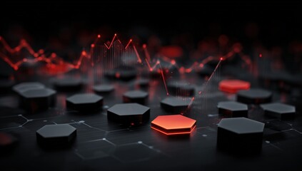 Abstract data visualization with hexagons