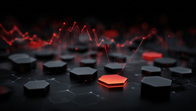 Abstract data visualization with hexagons