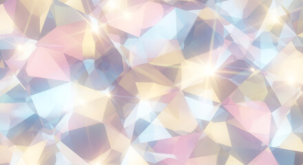 Iridescent Crystal Dream: Pastel Geometric Background