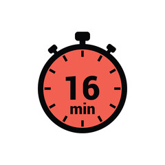 min 16 time icon vector design illustration background