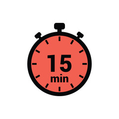 min 15 time icon vector design illustration background