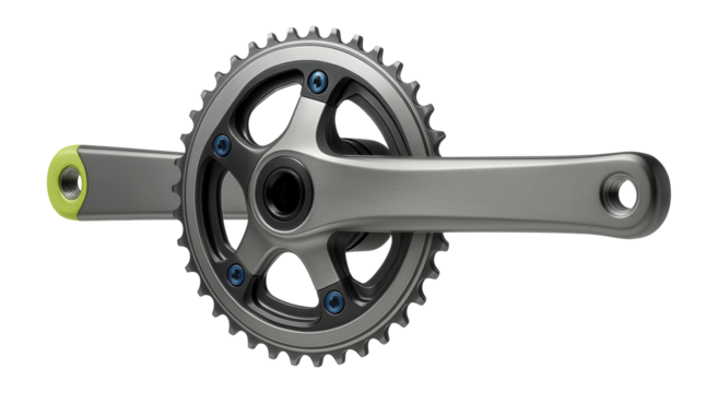 Compact crankset with anodized finish for endurance riding