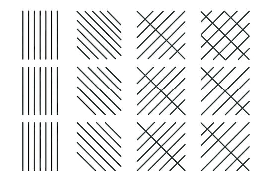 Abstract geometric pattern with vertical, diagonal, and crossed lines