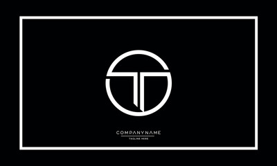 Alphabet letters T or TT logo monogram