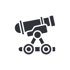 Antique Cannon Illustration Depicting Historical Warfare Technology With Detailed Design And