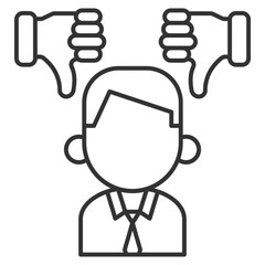 Discrimination Outline Icon Element For Design