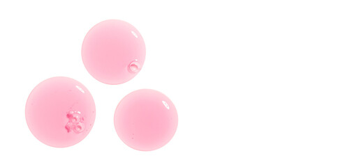 round drop gel serum a white background