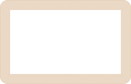 Golden Dotted Line Rectangle Frame. 2