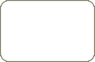 Golden Green Multiline Certificate Frame with Curved Corner. 7