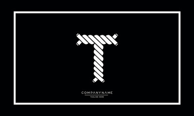 Alphabet letters T or TT logo monogram