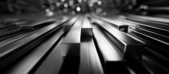 Abstract black and white geometric shapes