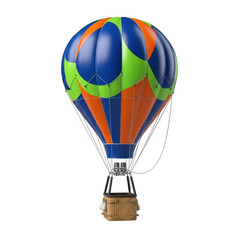 Fototapeta premium Colorful hot air balloon isolated on transparent background