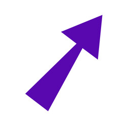 vector purple arrow icon on white background