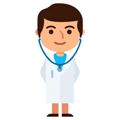 Medical Professional: An illustrated medical professional, embodying care and expertise.