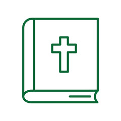 Fototapeta premium Christian Holy Bible with Cross Icon.