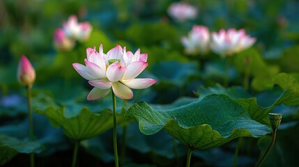 Obraz premium pink water lily