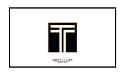 Alphabet letters T or TT logo monogram