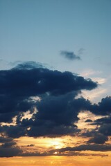 sunset in the sky