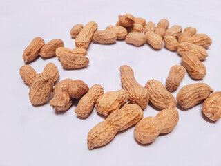 peanuts isolated on white background