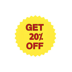 20% Off Discount Sticker transparent