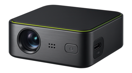 Laser pico projector with a pocket-sized form factor and USB-C connectivity for mobile presentations