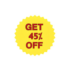 45% Off Discount Sticker transparent