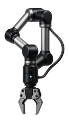 Programmable robotic arm with five joints and a claw gripper for educational assembly projects