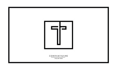 Alphabet letters T or TT logo monogram