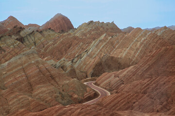 zhangye red rock landscape