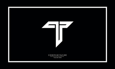 Alphabet letters T or TT logo monogram
