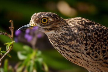 Spotted thick-knee, spotted dikkop or Cape thick-knee (Burhinus capensis). Hermanus, Whale Coast, Overberg, Western Cape, South Africa.