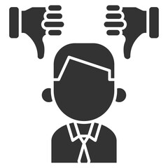 Discrimination Glyph Color Icon Element For Design