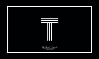 Alphabet letters T or TT logo monogram