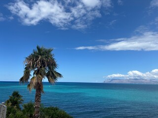 Fototapeta premium Mediterranean Sea view from hotel in Castellammare del Golfo, Sicily